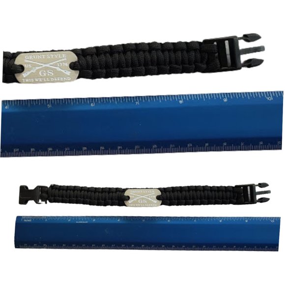 LAST ONE-Grunt Style TWO Paracord Bracelet Black Unisex - Picture 6 of 7